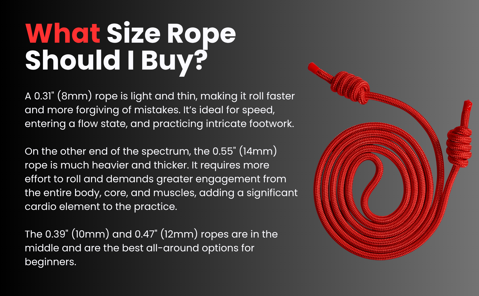 flow rope size recommendation